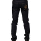 Black Cotton Skinny Men Denim Jeans