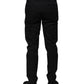 Dark Blue Logo Cotton Dress Pants