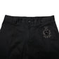 Dark Blue Logo Cotton Dress Pants