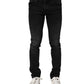 Black Cotton Skinny Men Denim Jeans