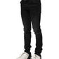 Black Cotton Skinny Men Denim Jeans