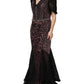 Multicolor Embellished Mermaid Gown Dress