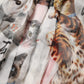Multicolor Animal Print Silk Ascot Maxi Dress