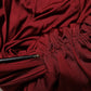 Red Viscose Fitted One Shoulder Midi Dress
