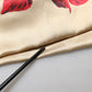Beige Floral Spaghetti Strap Sheath Dress
