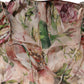 Pink Floral Print Tiered Long Maxi Dress