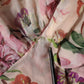 Pink Floral Print Tiered Long Maxi Dress