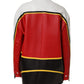 Multicolor Leather Biker Full Zip Coat Jacket
