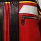 Multicolor Leather Biker Full Zip Coat Jacket
