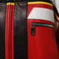 Multicolor Leather Biker Full Zip Coat Jacket