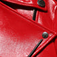 Red Lambskin Full Zipper Jacket