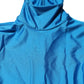 Blue Nylon Turtleneck Bodycon Jumpsuit Dress