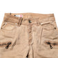Brown Cotton Mid Waist Skinny Denim Jeans