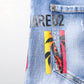 Blue Washed Cotton Mid Waist Skinny Denim Jeans