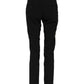 Black Wool Mid Waisted Tapered Dress Pants