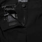 Black Wool Mid Waisted Tapered Dress Pants