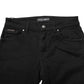 Black Cotton Skinny Mid Waisted Denim Jeans
