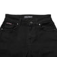 Black Skinny Cotton Mid Waisted Denim Jeans