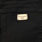 Black Skinny Cotton Mid Waisted Denim Jeans