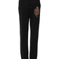 Black Cotton Mid Waist Jogger Pants
