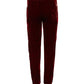 Red Viscose DG Logo Mid Waist Pants