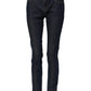 Blue Skinny Cotton Mid Waisted Denim Jeans