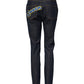 Blue Queen Patch AUDREY Mid Waist Denim Jeans