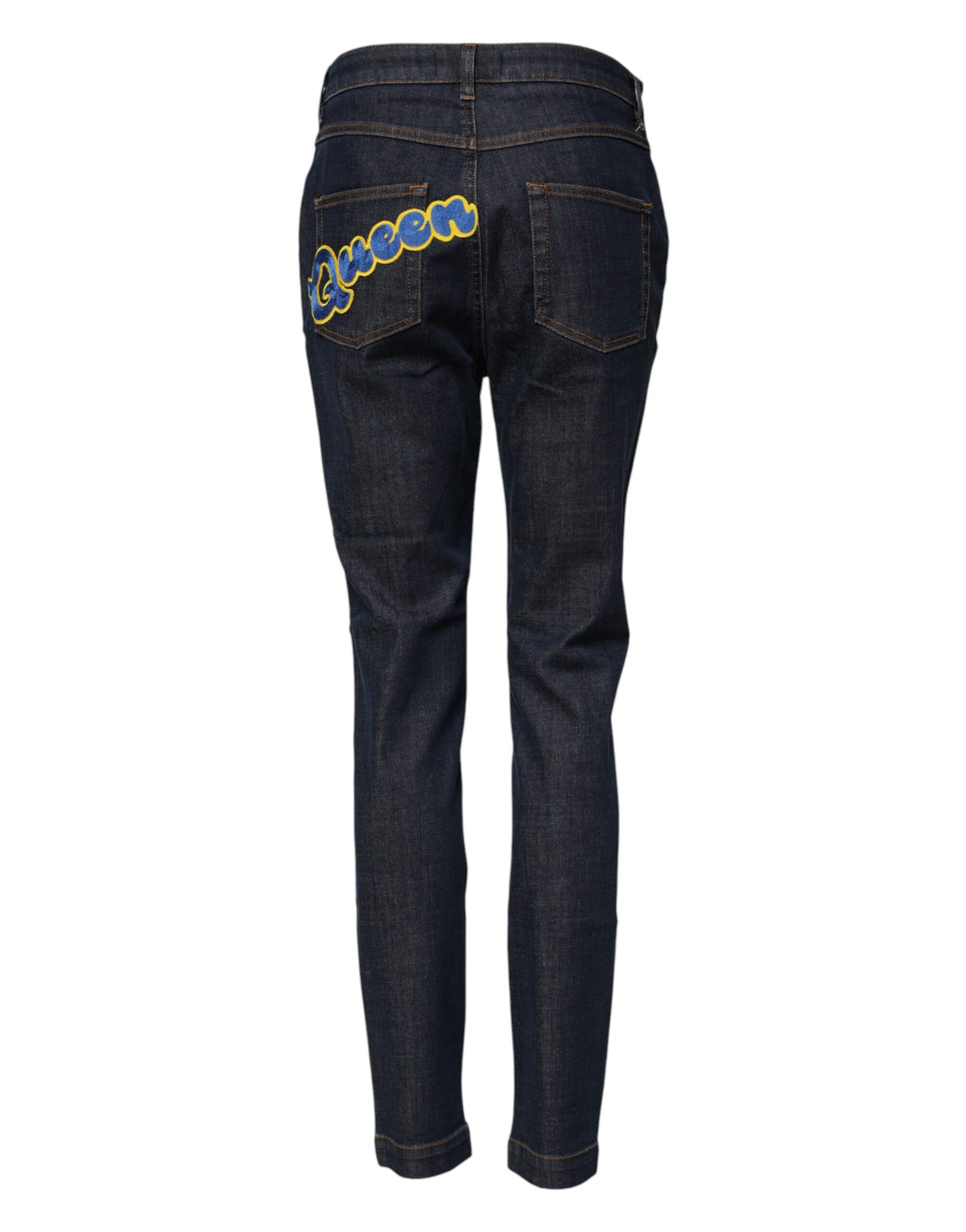 Blue Queen Patch AUDREY Mid Waist Denim Jeans
