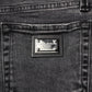 Gray Skinny Cotton Mid Waisted Denim Jeans