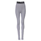 Gray Nylon DG Logo Mid Waisted Leggings Pants