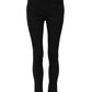 Black Cotton Skinny Mid Waisted Denim Jeans