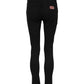 Black Cotton Skinny Mid Waisted Denim Jeans