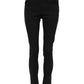 Black Cotton Skinny Mid Waisted Denim Jeans