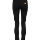 Black Cotton Skinny Mid Waisted Denim Jeans