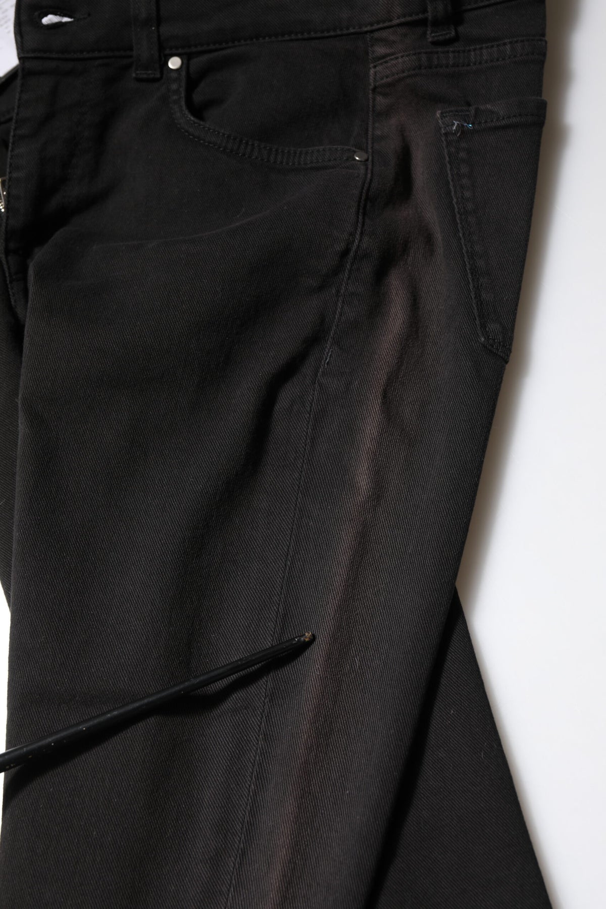 Black Cotton Skinny Mid Waisted Denim Jeans