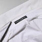 White Cotton Collared Long Sleeves Top Shirt