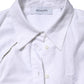 White Cotton Collared Long Sleeves Ruffle Top Shirt