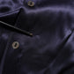 Dark Purple Silk Ascot Collared Blouse Top