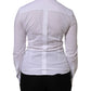 White Cotton Collared Long Sleeves Top Shirt
