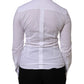 White Cotton Collared Long Sleeves Top Shirt