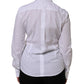 White Cotton Long Sleeves Collared Top Shirt