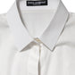 White Cotton Short Sleeves Collared Top Shirt