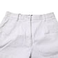 White Cotton Mid Waist Women Bermuda Shorts
