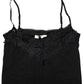 Black Wool Sleeveless Square Neck Tank Top