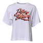 White Cotton Graphic Print Crew Neck T-shirt