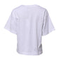 White Cotton Graphic Print Crew Neck T-shirt