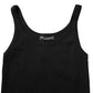 Black Cotton Sleeveless Round Neck Tank Top