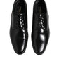 Black Leather Lace Up Derby Men Dress Shoes