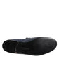 Blue Exotic Leather Slip On Loafers Men Dress Shoes