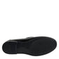 Black Leather Slip On Loafers Dress Shoes